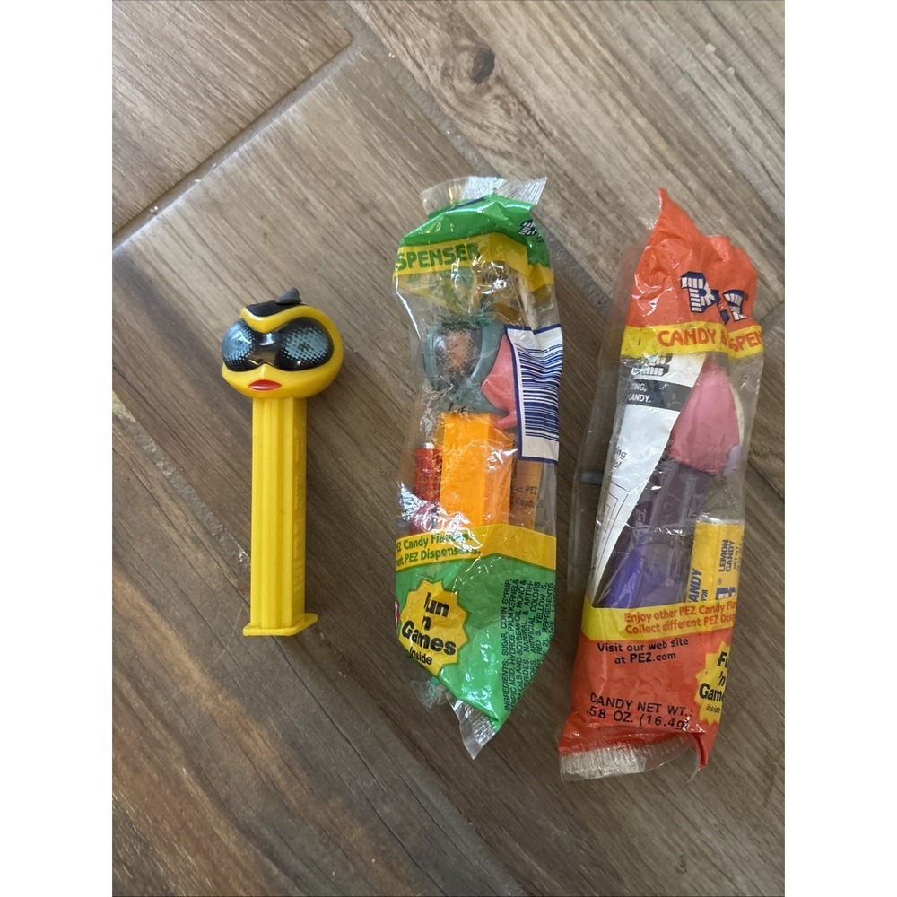 (3)‎ VTG 2000 Insect Bug PEZ Candy Dispensers - Bee, House Fly, Grasshopper